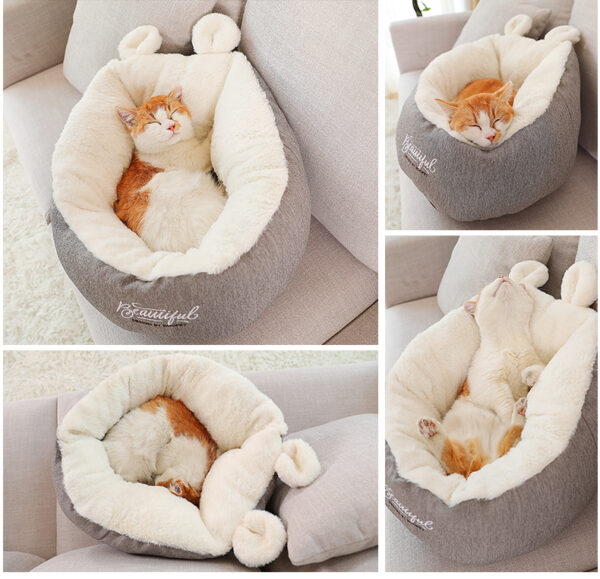 Soft Hooded Pet Sleeping Bed for Small Pets product image Soft Hooded Pet Sleeping Bed for Small Pets product image