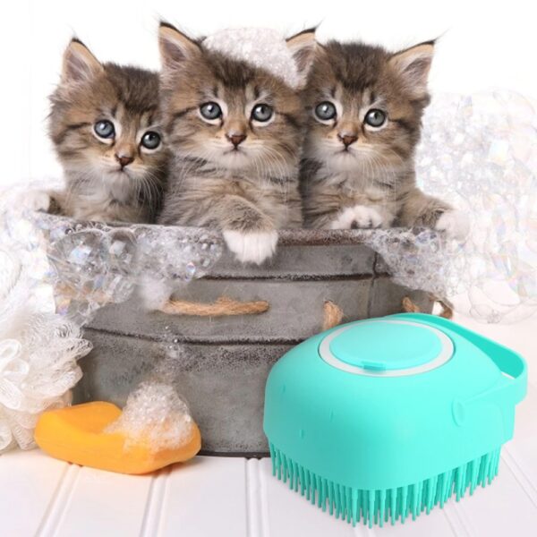 Shampoo-Dispensing Pet Bath Brush product image Shampoo-Dispensing Pet Bath Brush product image