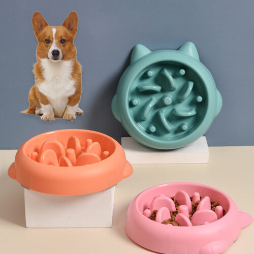 3d15f29e-52f2-4d5f-bfd5-e5eedb851eec.jpg Pet Dog Cat Slow Feeder Bowls Anti Choking Slow Feeder Dish Bowl Home Dog Eating Plate Anti Gulping Bowl Supplies