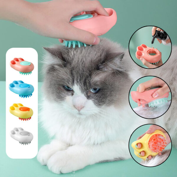 573e1eae-4aac-4867-8f0a-9eacc1905fb9.jpg Durable Cat Paw Bath Brush Fine Foaming Labor-saving Cartoon Shape Pet Dog Cat Pet Hair Grooming Brush Reusable Dog Hair Comb Pet Products
