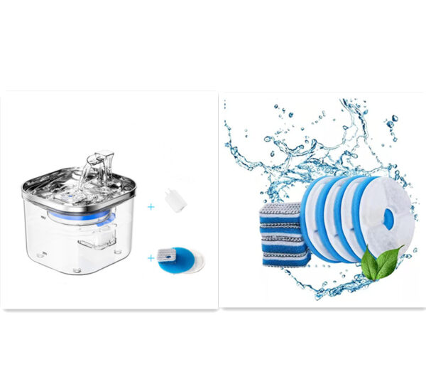 5faaec72-ca85-40c3-8fb7-31e16cc38703.jpg Pet Cat Dog Stainless Steel Automatic Circulation Water Dispenser Intelligent Fountain Pets Accessories