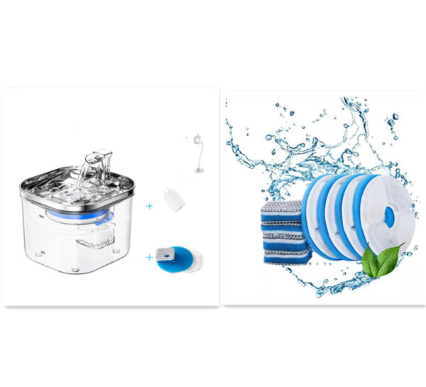 814ebf64-853c-400f-aa1a-55318d156c44.jpg Pet Cat Dog Stainless Steel Automatic Circulation Water Dispenser Intelligent Fountain Pets Accessories