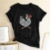 Cat Riding Chicken 3D Print Short Sleeve Funny Womens T Shirt Summer New Products Casual O Neck Wild Street Hipster Loose Ladies