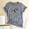 Cat Riding Chicken 3D Print Short Sleeve Funny Womens T Shirt Summer New Products Casual O Neck Wild Street Hipster Loose Ladies
