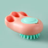 e4b4b594-657c-4ea2-8ec5-fa573a92b998.jpg Durable Cat Paw Bath Brush Fine Foaming Labor-saving Cartoon Shape Pet Dog Cat Pet Hair Grooming Brush Reusable Dog Hair Comb Pet Products
