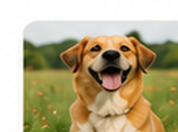 Dog in a bright home