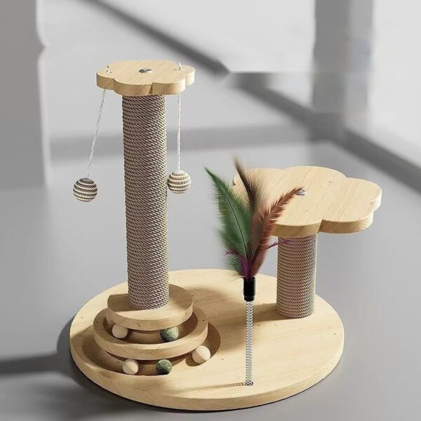 tvps-5-in-1-cat-scratching-play-station 5-in-1 cat scratching and play station with rope-wrapped posts and ball tracks