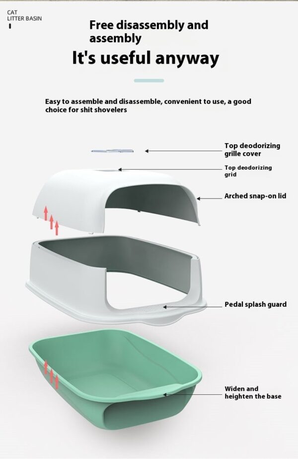 Fully Enclosed Cat Litter Box product image Fully Enclosed Cat Litter Box product image