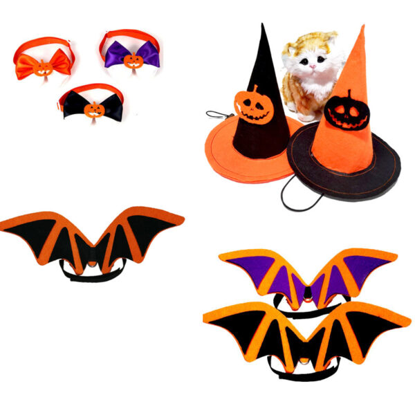 Halloween Pet Bat Wings, Hat & Bow Tie Accessories product image Halloween Pet Bat Wings, Hat & Bow Tie Accessories product image