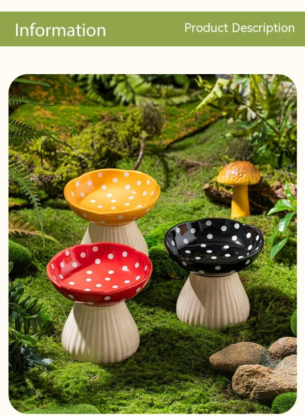 Raised Mushroom Cat Bowl product image Raised Mushroom Cat Bowl product image