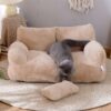 Soft Cat Sofa Bed with Pillow