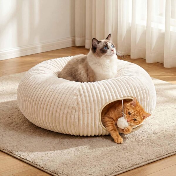 Collapsible Flannel Cat Tunnel Bed product image