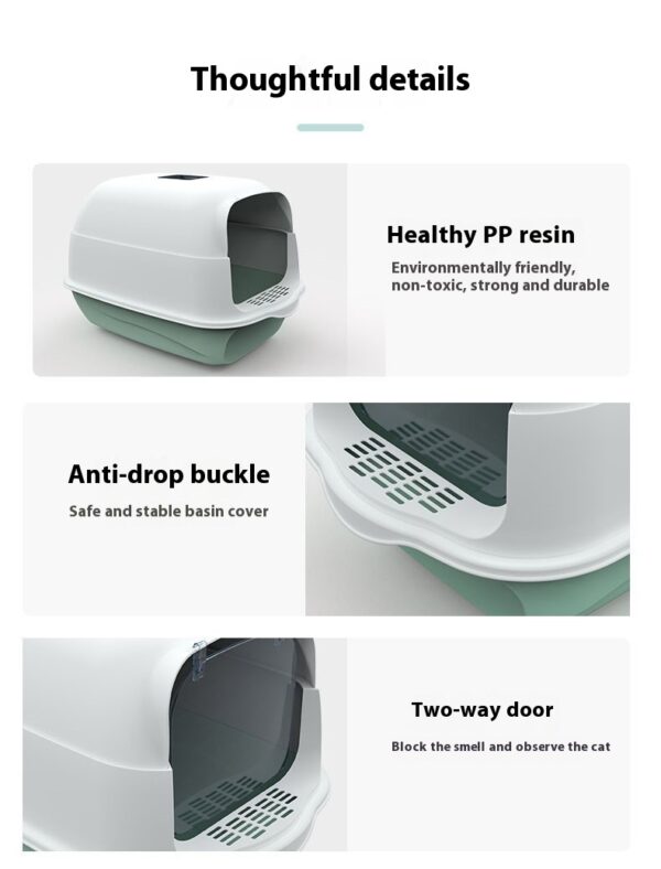 Fully Enclosed Cat Litter Box product image Fully Enclosed Cat Litter Box product image