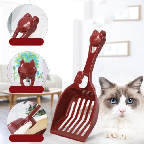 Cat-Shaped Plastic Litter Scoop