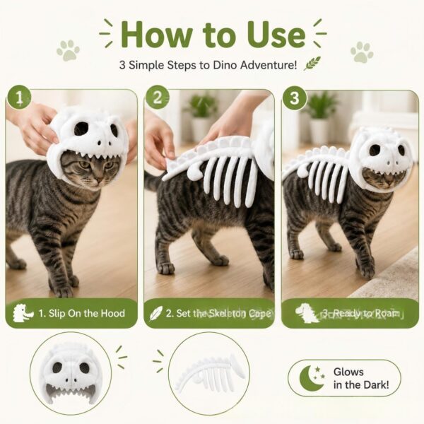 Dinosaur Skeleton Cat Costume product image Dinosaur Skeleton Cat Costume product image