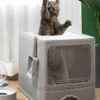 Foldable Double-Door Cat Litter Basin product image