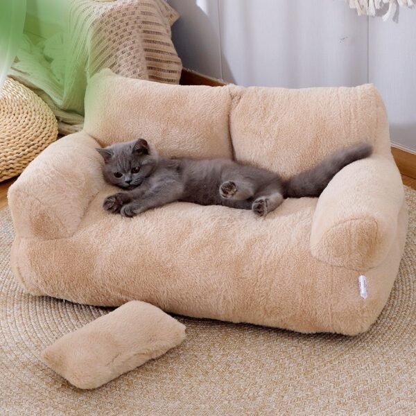 Soft Cat Sofa Bed with Pillow