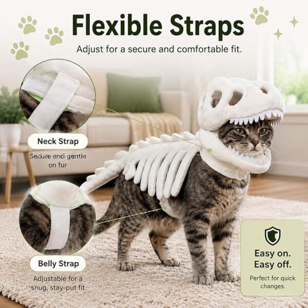 Dinosaur Skeleton Pet Costume Halloween Cat Hoodie Dinosaur Skeleton Pet Costume Halloween Cat Hoodie