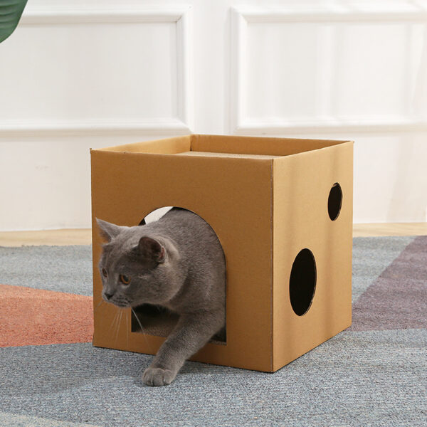 Corrugated Cardboard Cat House & Scratcher Corrugated Cardboard Cat House & Scratcher