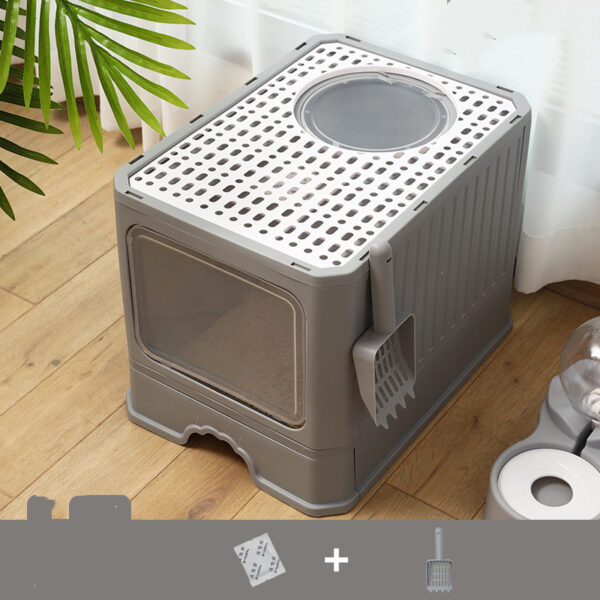 Foldable Double-Door Cat Litter Basin product image