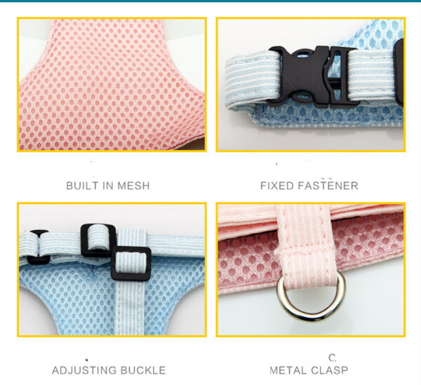 Japanese-Style Cat Chest Strap and Traction Rope product image