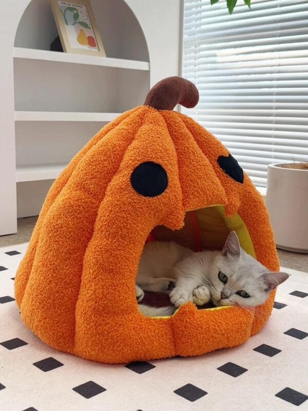 Halloween Pumpkin Pet Bed for Dogs & Cats Halloween Pumpkin Pet Bed for Dogs & Cats