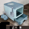 Foldable Double-Door Cat Litter Basin product image