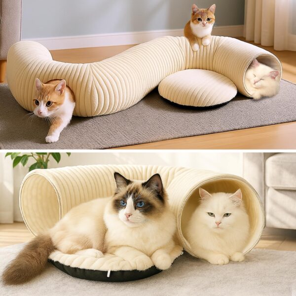 Collapsible Flannel Cat Tunnel Bed product image