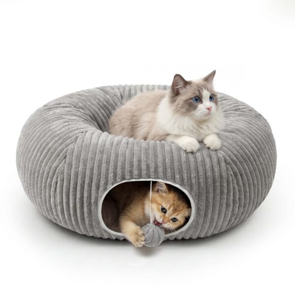Collapsible Flannel Cat Tunnel Bed product image