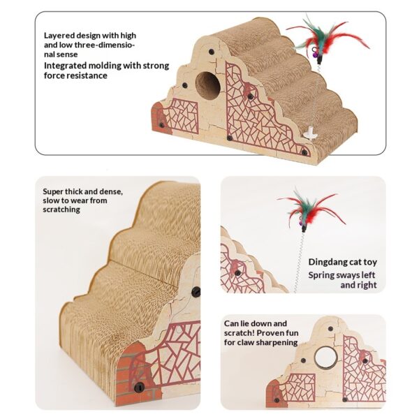 Corrugated Cardboard Scratching Post product image Corrugated Cardboard Scratching Post product image