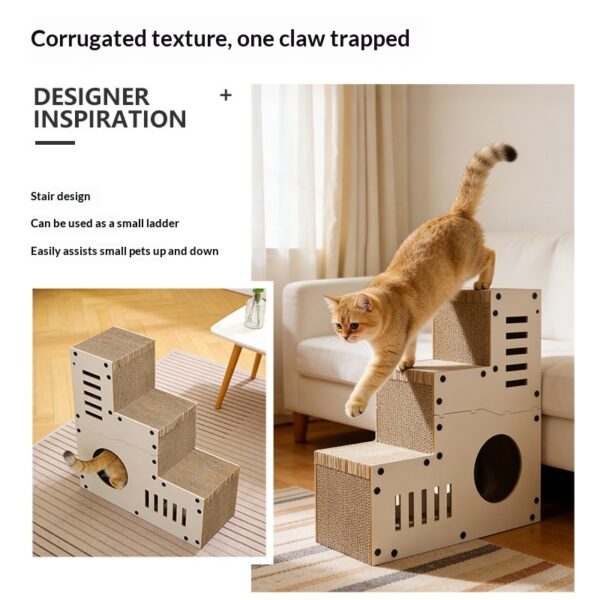 Multi-Functional Corrugated Cardboard Cat Scratcher product image Multi-Functional Corrugated Cardboard Cat Scratcher product image