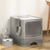 Foldable Double-Door Cat Litter Basin