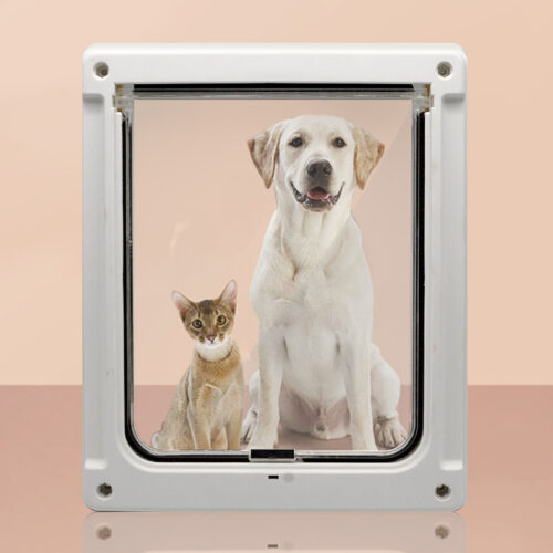 Plastic Door Fence for Dogs with Pet Door product image