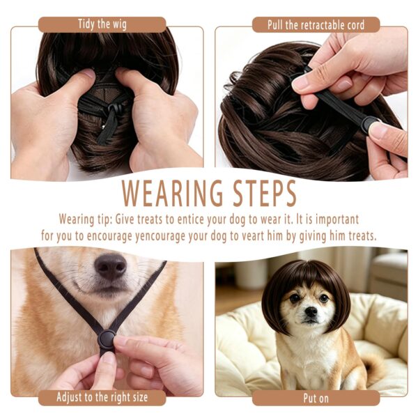 Adjustable Black Wig for Dogs & Cats product image