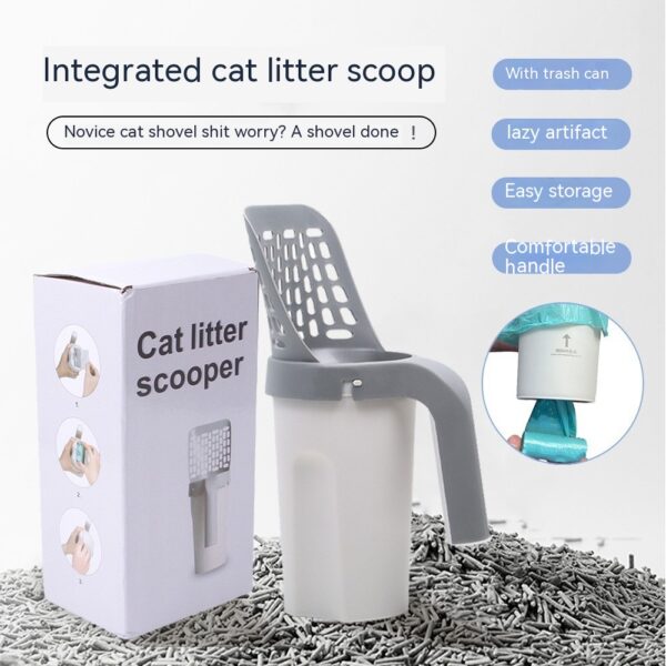 Portable Cat Litter Scoop with Waste Bag Holder Portable Cat Litter Scoop with Waste Bag Holder